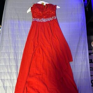 Size S red long dress